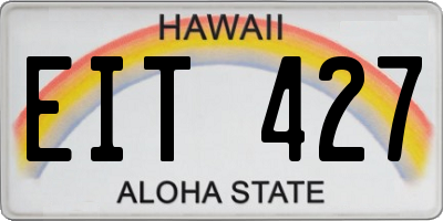 HI license plate EIT427