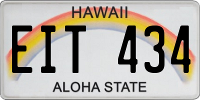 HI license plate EIT434