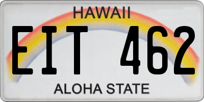 HI license plate EIT462