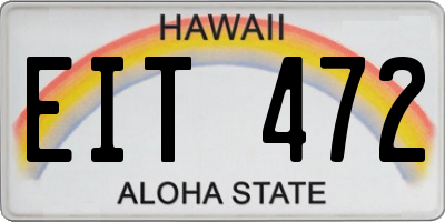 HI license plate EIT472