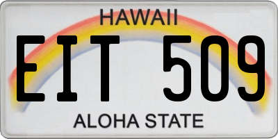 HI license plate EIT509