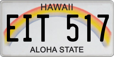 HI license plate EIT517