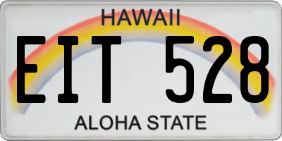 HI license plate EIT528