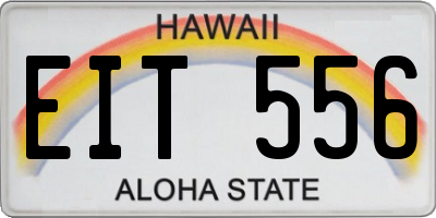 HI license plate EIT556