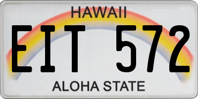 HI license plate EIT572