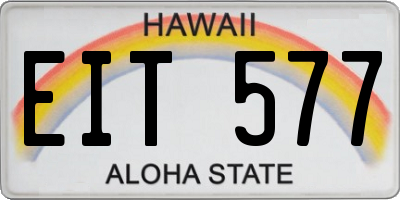 HI license plate EIT577