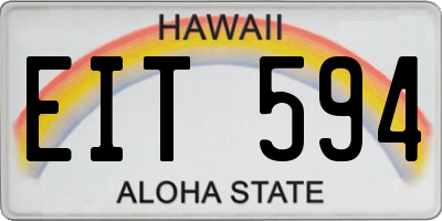 HI license plate EIT594