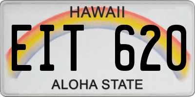 HI license plate EIT620