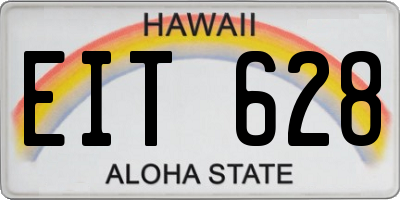 HI license plate EIT628