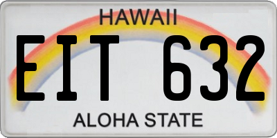HI license plate EIT632