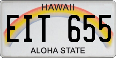 HI license plate EIT655