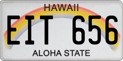 HI license plate EIT656