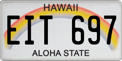 HI license plate EIT697