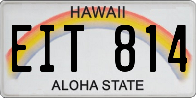 HI license plate EIT814