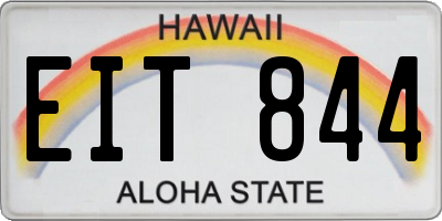 HI license plate EIT844