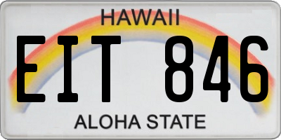 HI license plate EIT846