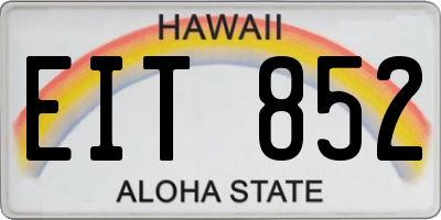 HI license plate EIT852