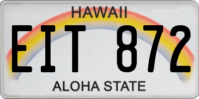 HI license plate EIT872