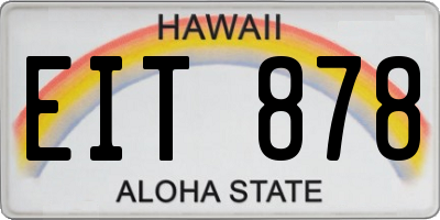 HI license plate EIT878