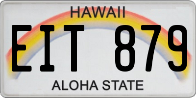 HI license plate EIT879