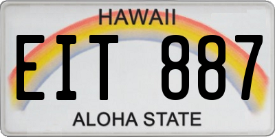 HI license plate EIT887