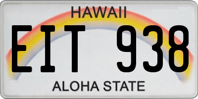 HI license plate EIT938