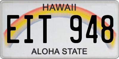 HI license plate EIT948
