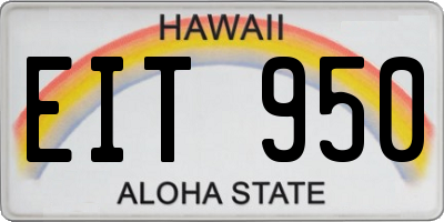 HI license plate EIT950