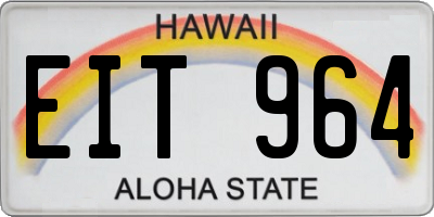 HI license plate EIT964