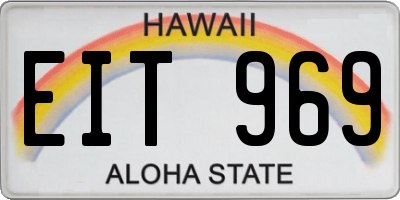 HI license plate EIT969