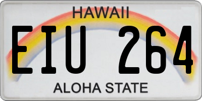 HI license plate EIU264