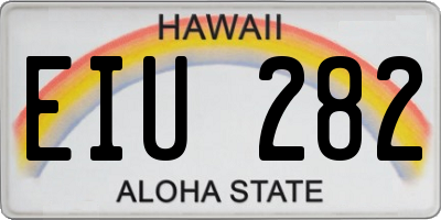 HI license plate EIU282