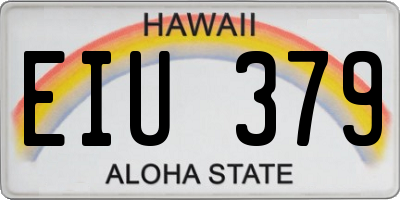 HI license plate EIU379