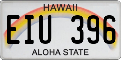 HI license plate EIU396