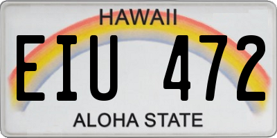 HI license plate EIU472