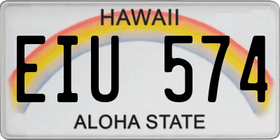 HI license plate EIU574