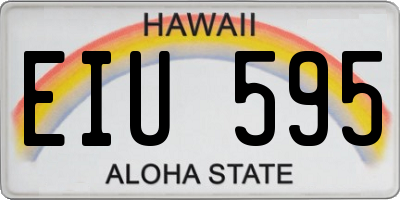 HI license plate EIU595