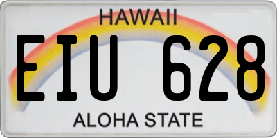 HI license plate EIU628