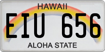 HI license plate EIU656
