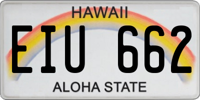 HI license plate EIU662