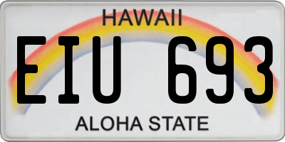 HI license plate EIU693