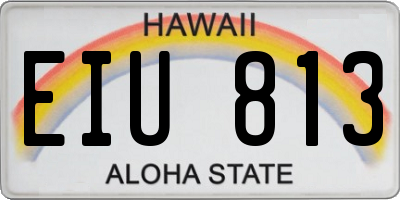 HI license plate EIU813