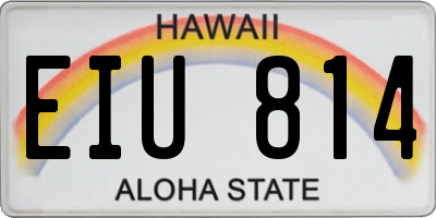 HI license plate EIU814