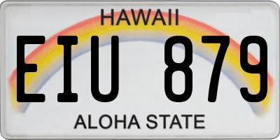 HI license plate EIU879