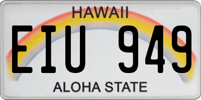 HI license plate EIU949