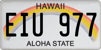 HI license plate EIU977