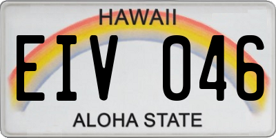 HI license plate EIV046
