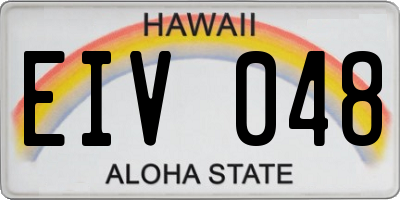 HI license plate EIV048