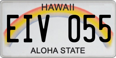 HI license plate EIV055