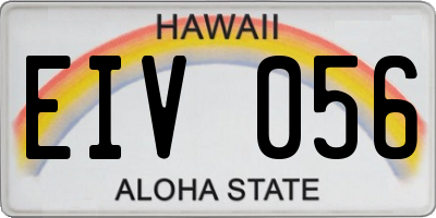 HI license plate EIV056